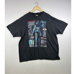 Star Wars Darth Vader Anatomy T Shirt Mens 3XL Black Graphic Tee